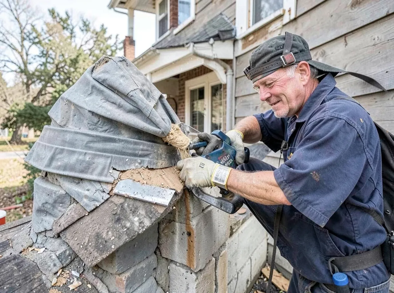 Chimney Flashing Repair in Novi, MI